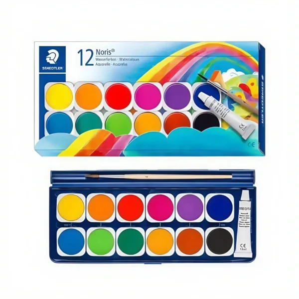 ACUARELA EN PASTILLA 12 COLORES NORIS STAEDTLER