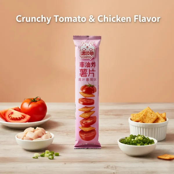CHIPS CRUNCHY KAZHICUI SABOR TOMATE CON POLLO 35G