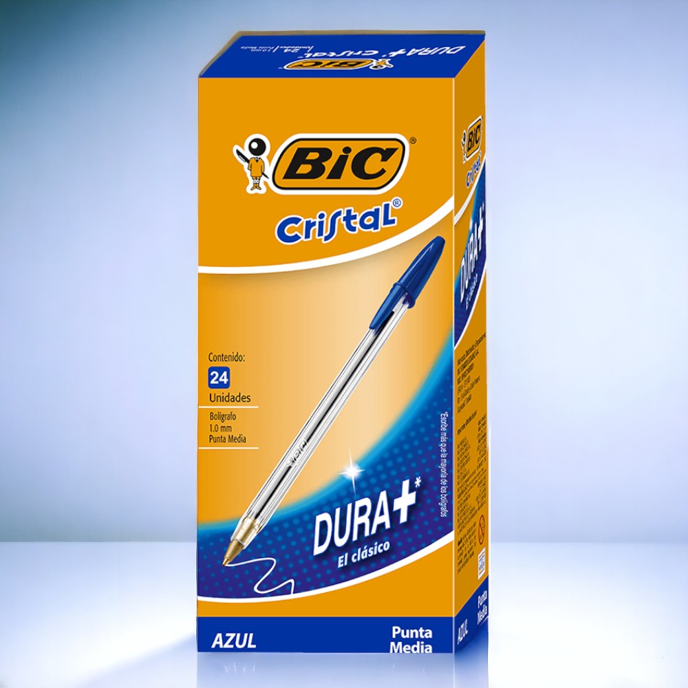 BOLIGRAFO O ESFERO BIC PM (1.0MM) (CRISTAL) (DURA) *UND AZUL - Imagen 2