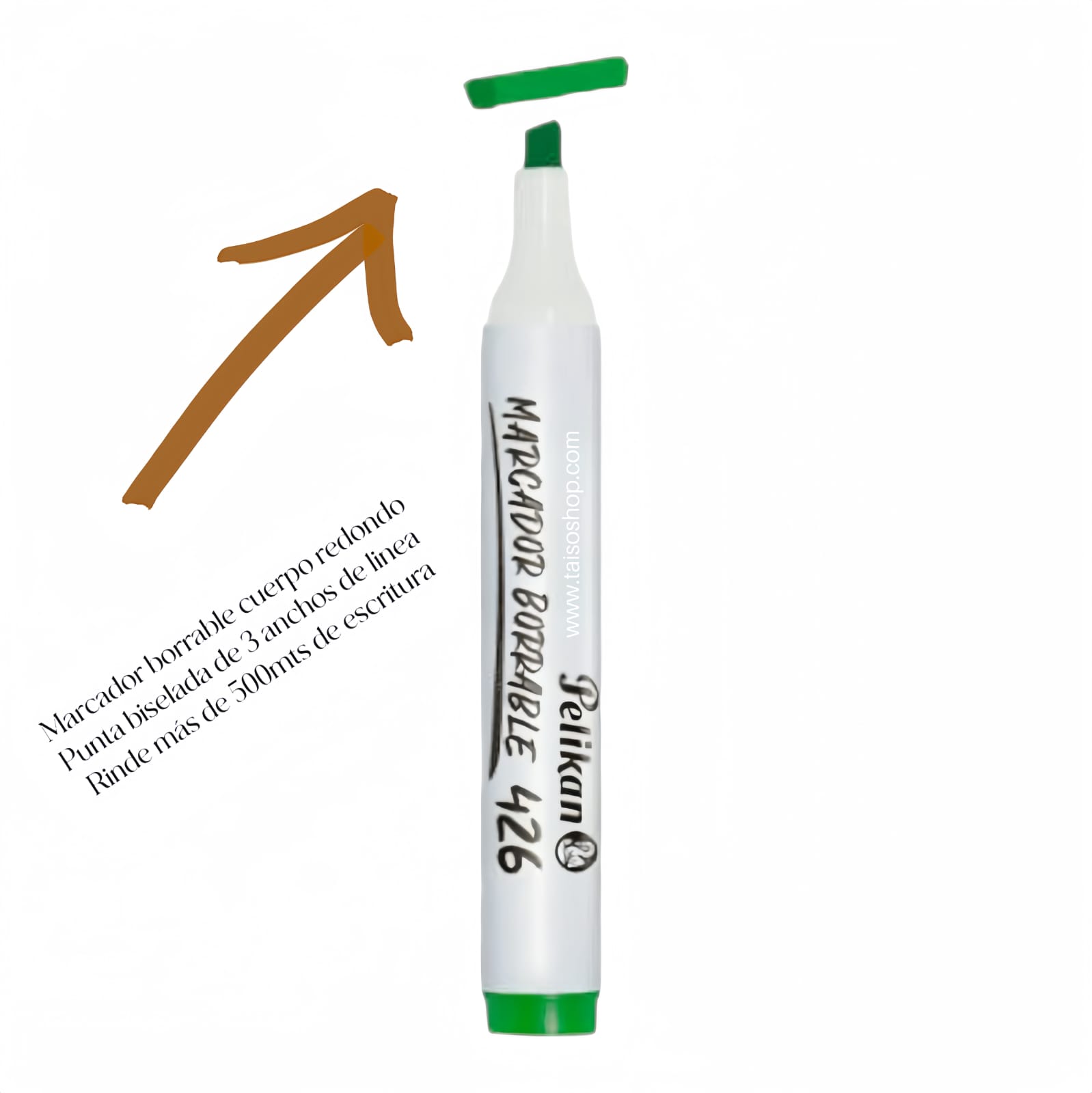 MARCADOR BORRABLE VERDE 426 PELIKAN