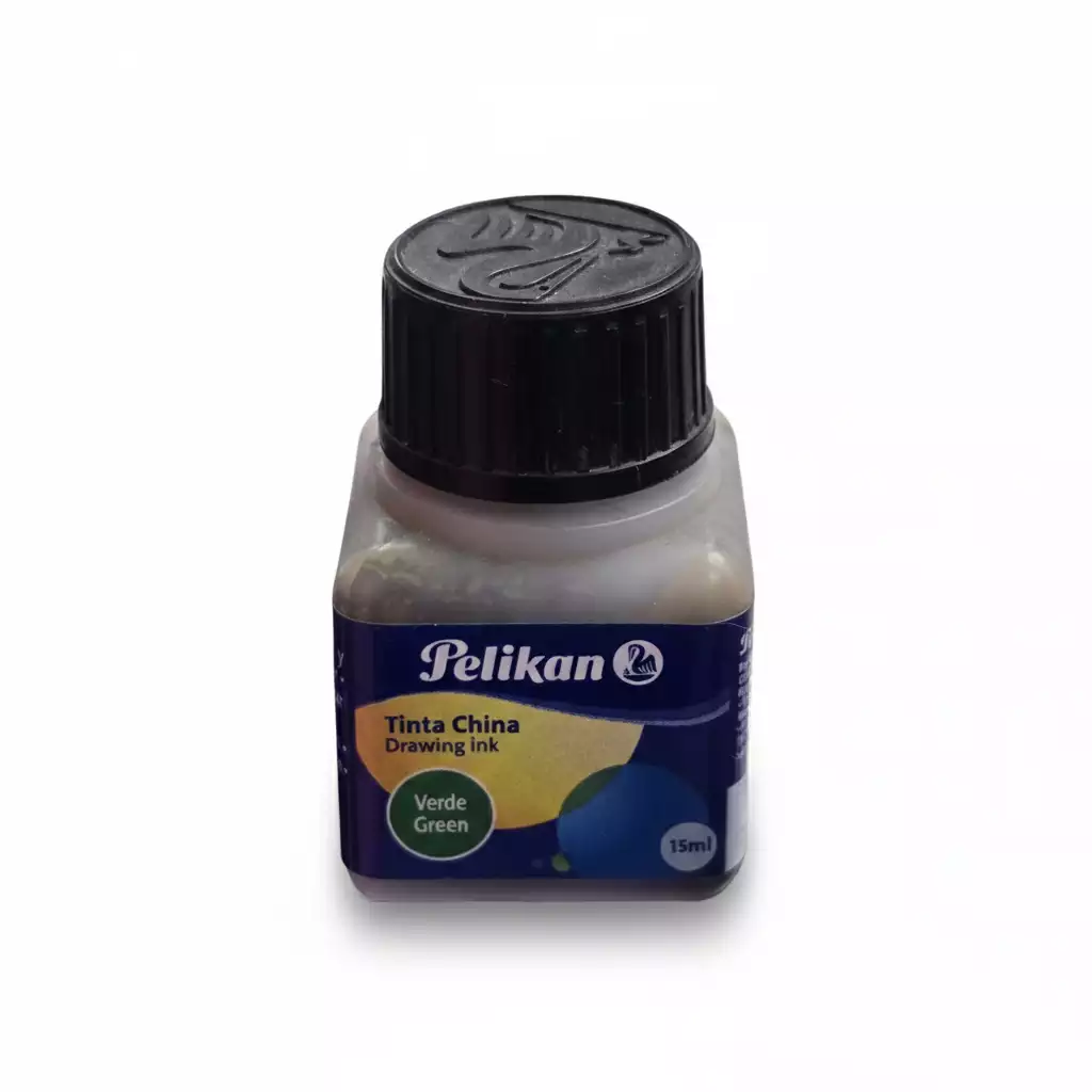 TINTA CHINA VERDE 15ML PELIKAN