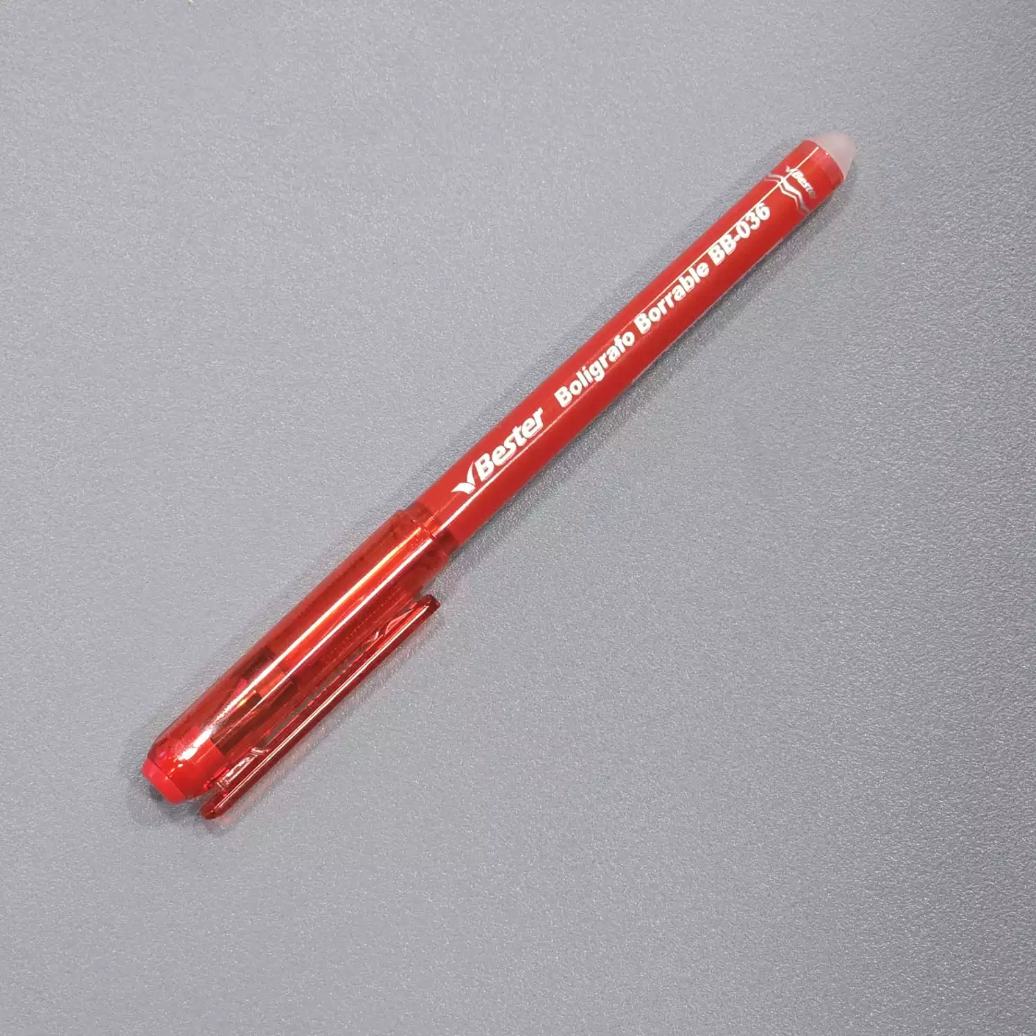 BOLIGRAFO BORRABLE PUNTA FINA 0.5MM BESTER *UND TINTA ROJA