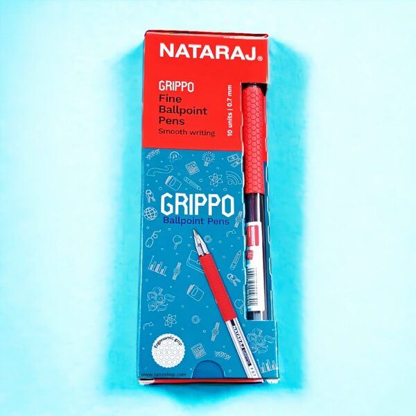 BOLIGRAFO *10 UND PF (0.7MM) ROJO GRIPPO NATARAJ