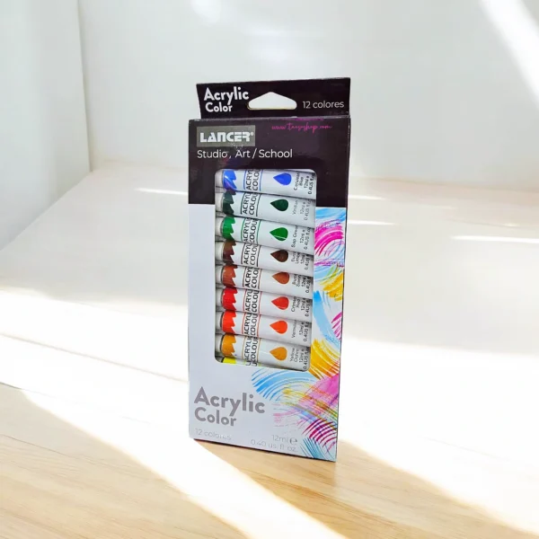 PINTURA ACRILICA 12ML *12COLORES LNC EL