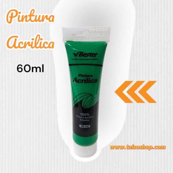 PINTURA ACRILICA 60ML BESTER COLOR VERDE
