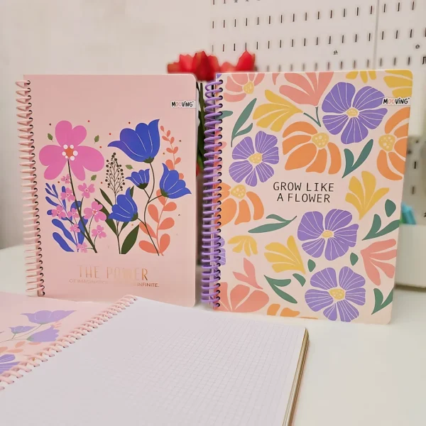 CUADERNO PREMIUM UNIVERSITARIO 96HOJAS 80GR A CUADROS PASTA DURA D/FLORAL MOOVING