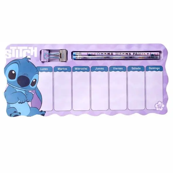 PLANNER SEMANAL 60 HOJAS CON ACCESORIOS DE STITCH MOOVING