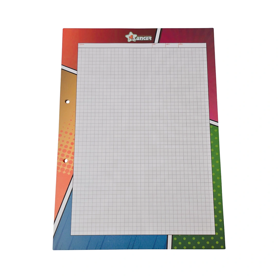 HOJAS PERFORADAS A CUADROS A4 75GR 50UNDS *UND CON DISEÑO TRENDY VARON LNC - Imagen 5