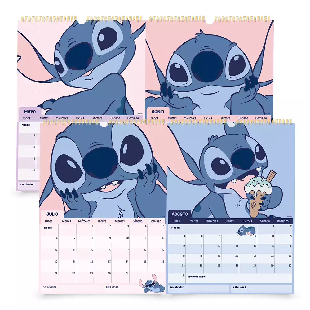 CALENDARIO DE PARED 30*40CM INCLUYE STICKERS MOOVING STITCH 2026 - Imagen 5