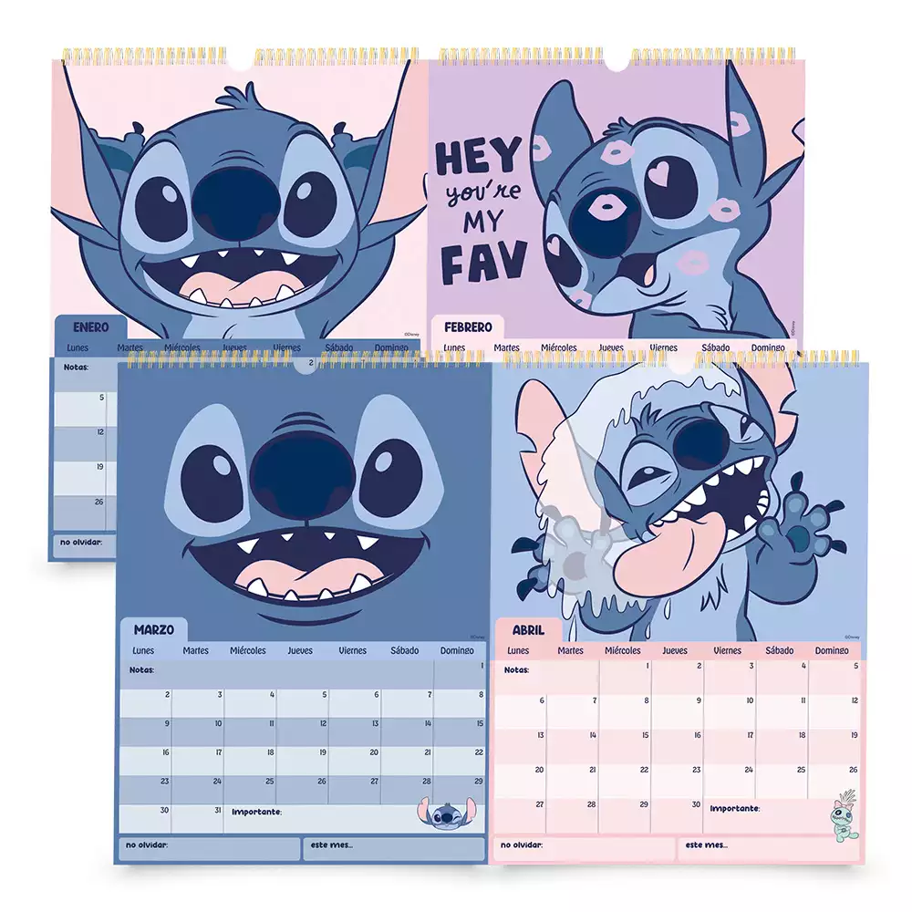 CALENDARIO DE PARED 30*40CM INCLUYE STICKERS MOOVING STITCH 2026 - Imagen 4