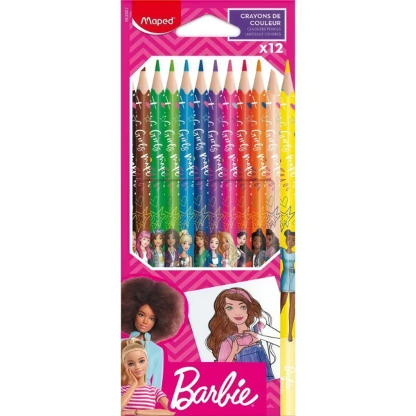 LAPICES DE COLORES BARBIE MAPED