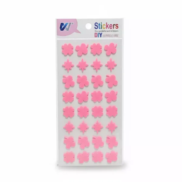 STICKERS AUTOADHESIVOS CON RELIEVE ROSA