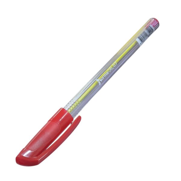 BOLIGRAFO TRIANGULAR PUNTA FINA 0.7MM TINTA ROJA NORMA GEL
