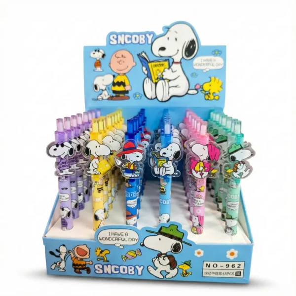 BOLIGRAFO RETRACTIL PUNTA FINA TINTA NEGRA SNOOPY