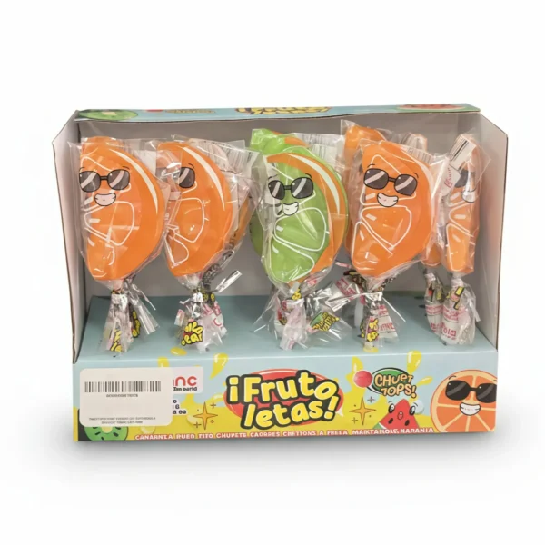 CHUPETE PALETA FRUTO LETAS SABOR A FRUTAS C/NETO 15G *UND