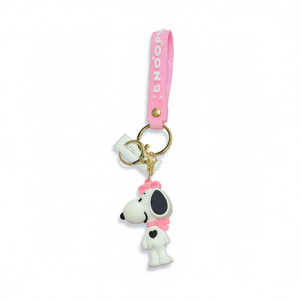 LLAVERO SNOOPY C/ROSA