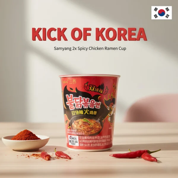 RAMEN CUP BULDAK COREANO SABOR POLLO DOBLE PICANTE 80GR