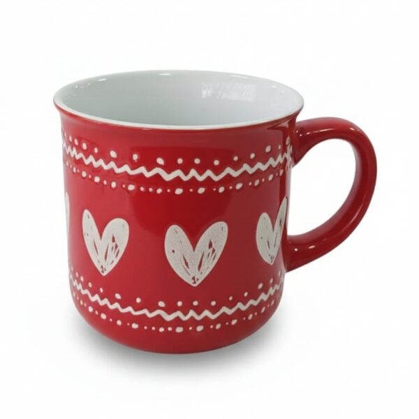 TAZA DE CERAMICA CORAZONES