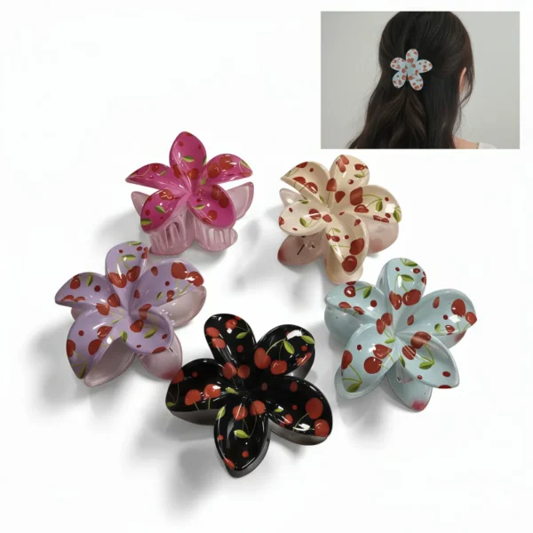VINCHA HAWAIANA PARA CABELLO 8CM D/CEREZA