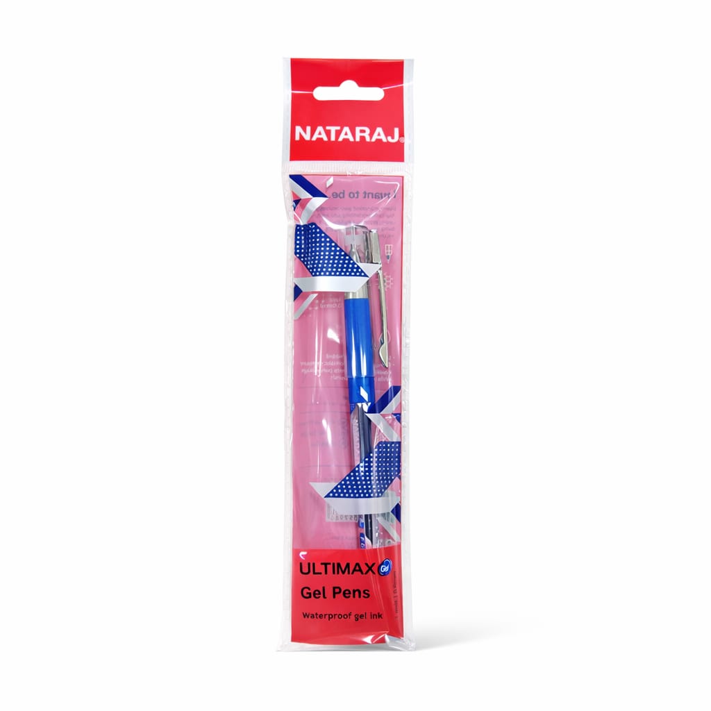 BOLIGRAFO DE GEL TINTA AZUL PUNTA FINA 0.6MM ULTIMAX NATARAJ