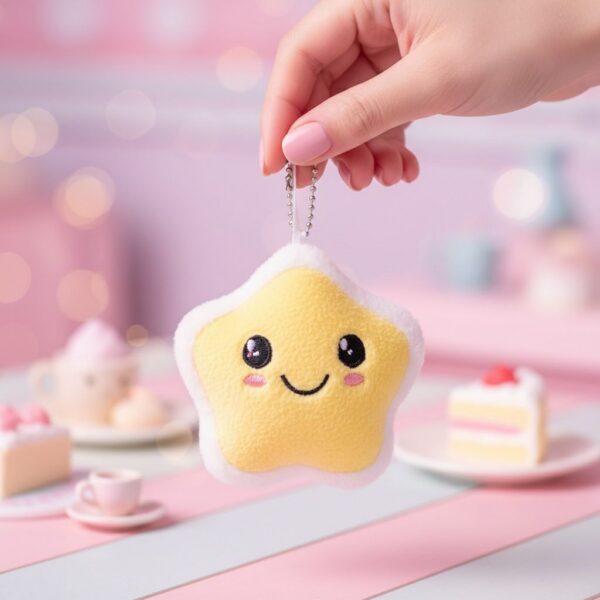 LLAVERO PELUCHE QUESADILLA DULCE KAWAII 8CM COLECCION COMIDA ECUATORIANA