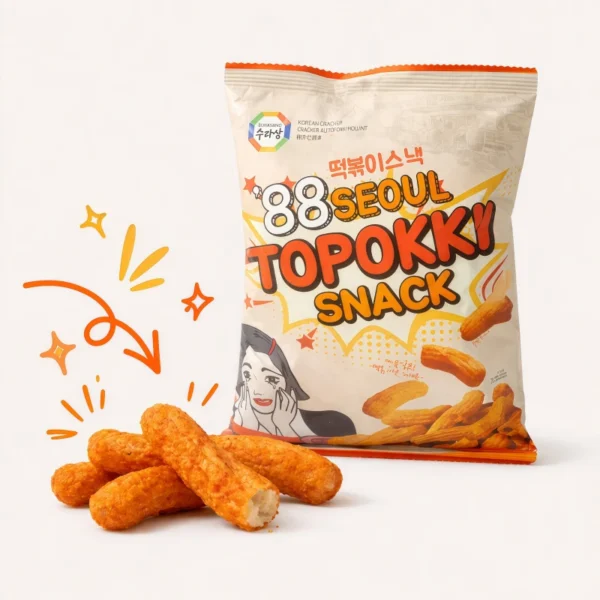 GALLETA TOPOKKI SNACK KOREAN CRACKER 88 SEOUL SWEET AND SPICY