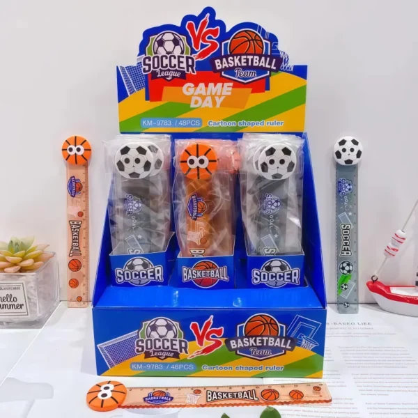 REGLA 15CM COLECCION SOCCER VS BASKETBALL