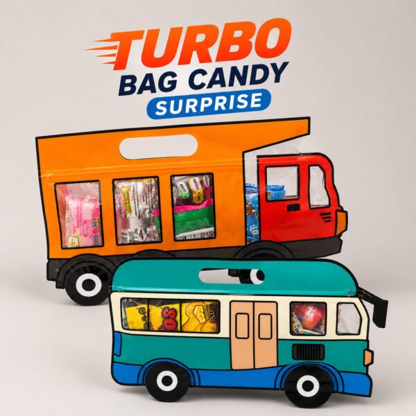 FUNDA DE REGALO RELLENA CON DULCES CAMION
