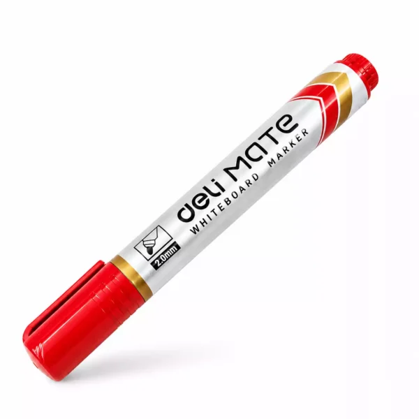 MARCADOR RECARGABLE DE PIZARRA PUNTA REDONDA 2.0MM DELI MATE ROJO