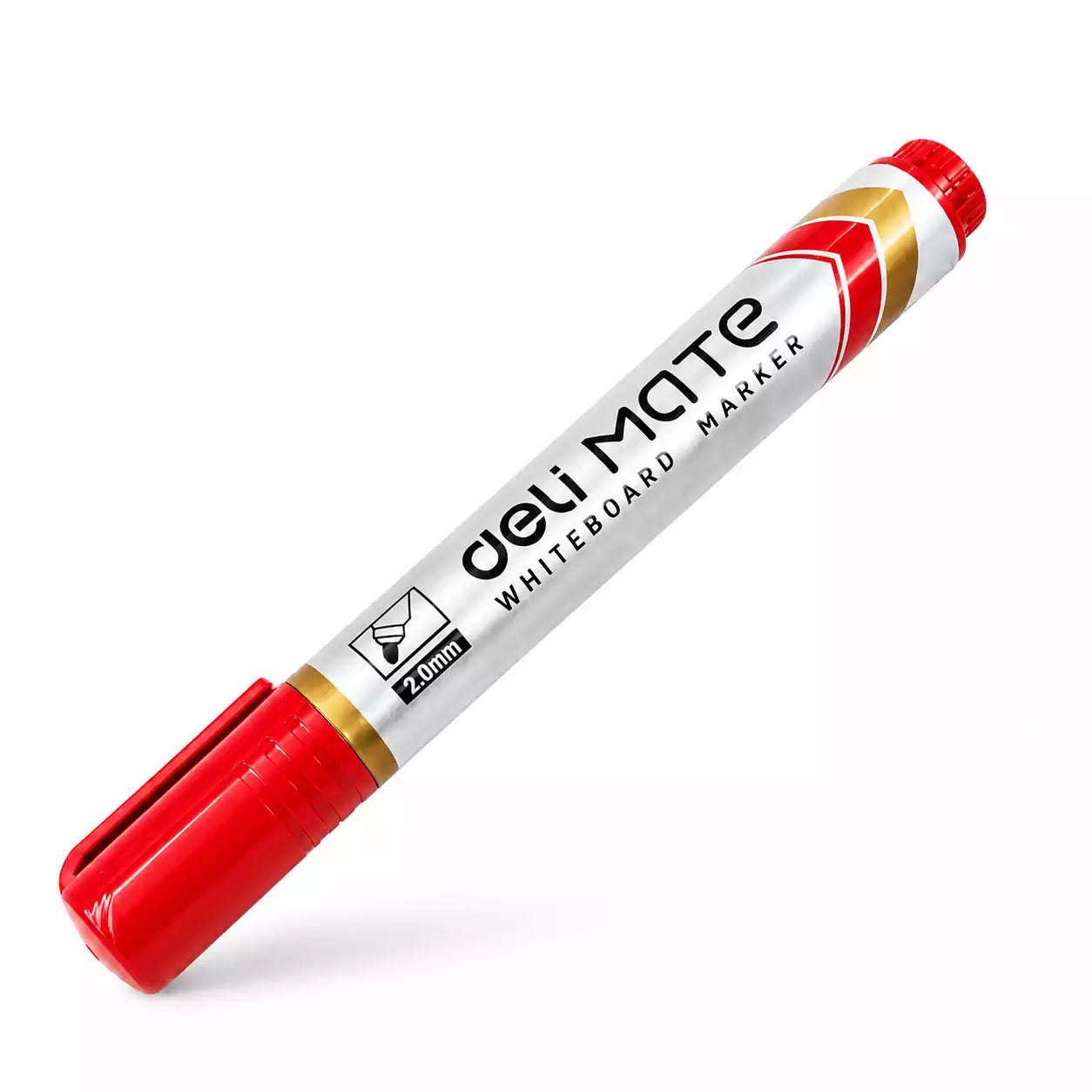MARCADOR RECARGABLE DE PIZARRA PUNTA REDONDA 2.0MM DELI MATE ROJO