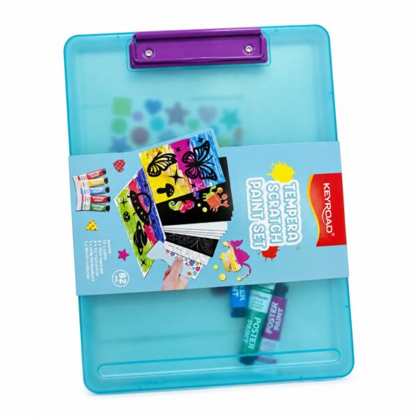 clipboard tempera scratch paint set keyroad 82 piezas