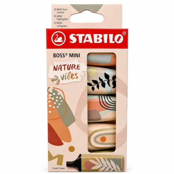 stabilo boss mini naturevibes resaltadores 5 piezas