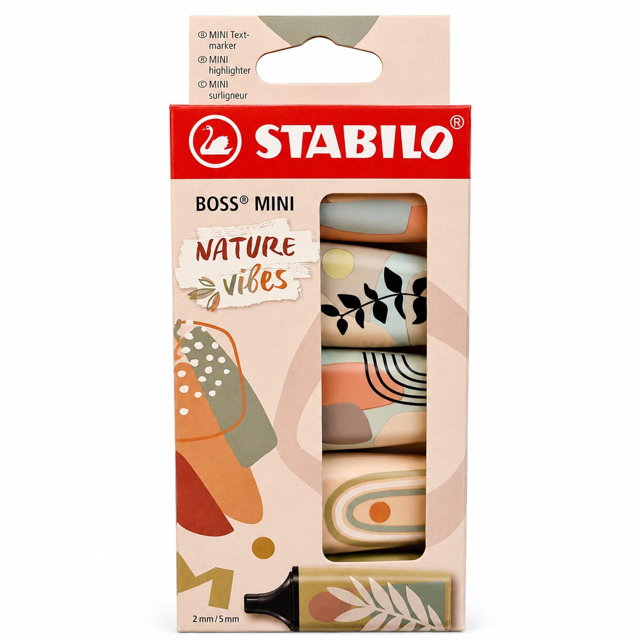 stabilo boss mini naturevibes resaltadores 5 piezas