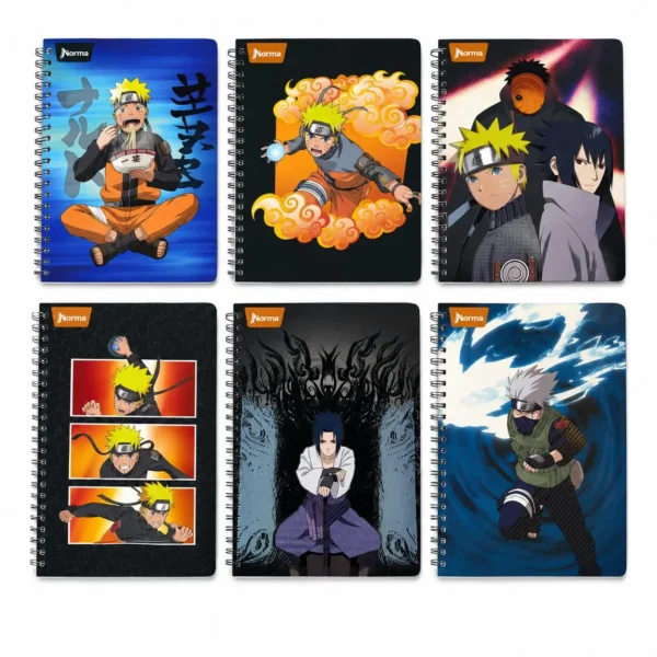 cuaderno universitario 100h cuadros naruto taiso shop
