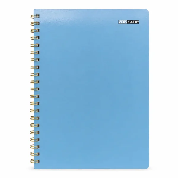 cuaderno universitario pasta flex celeste pastel verzatil