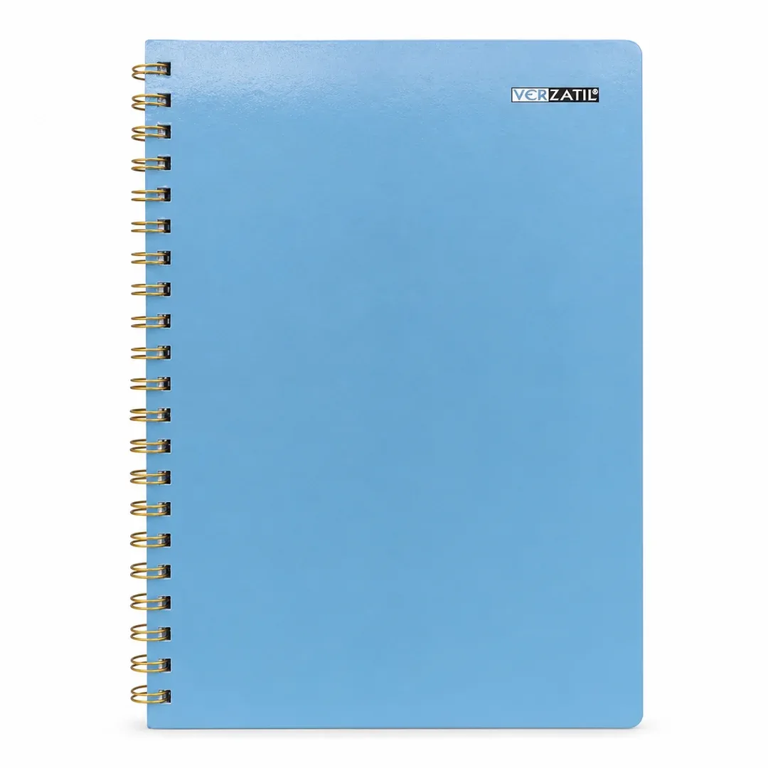 cuaderno universitario pasta flex celeste pastel verzatil