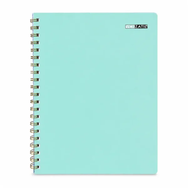 cuaderno universitario verzatil menta pastel cuadros 100 hojas
