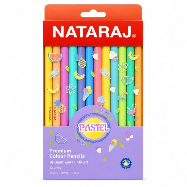 lapices de colores pastel nataraj premium 12 unidades