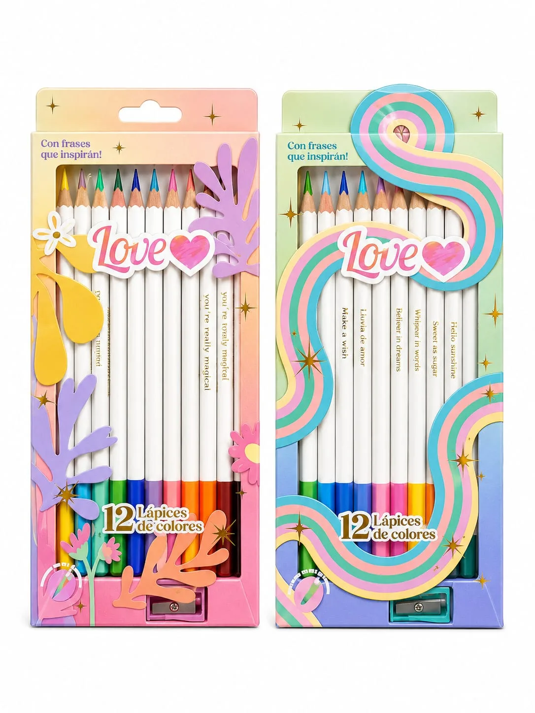 lapices colores triangulares 12c love taiso shop