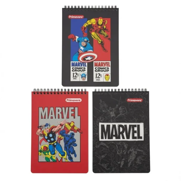 libreta primavera marvel cuadros 80 hojas