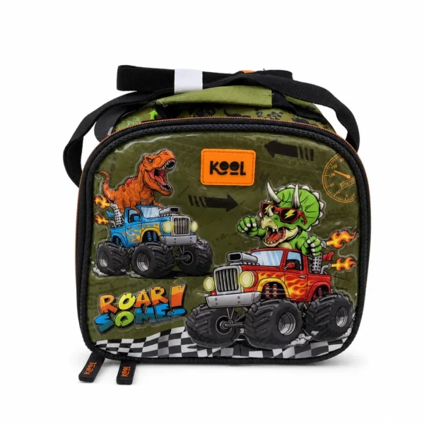 lonchera kool dino truck verde militar infantil