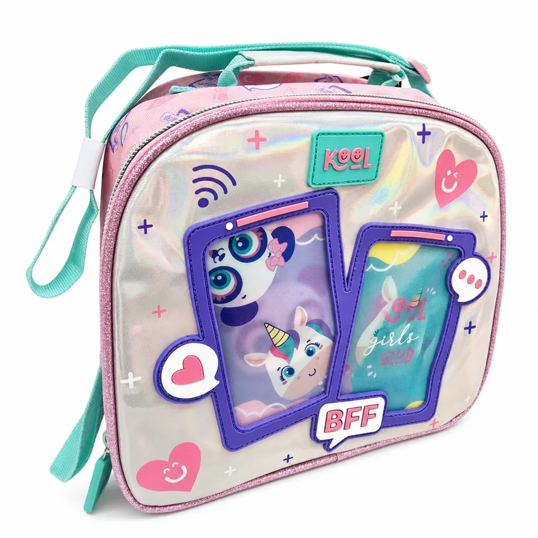 LONCHERA KOOL NIÑA BFF ROSADO TERMICA CAPACIDAD 2KG/6L - Imagen 2
