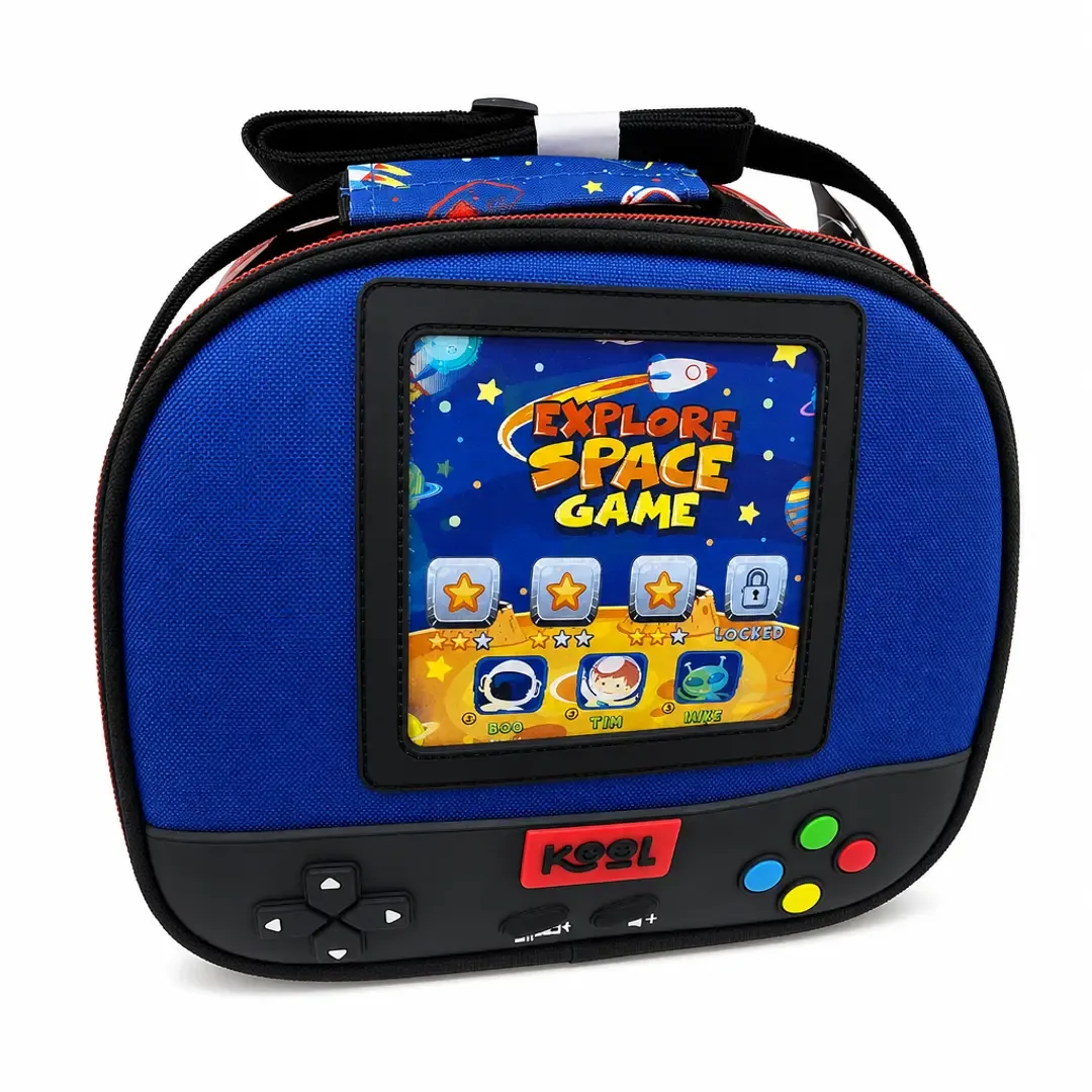 LONCHERA KOOL NIÑO SPACE GAME AZUL TERMICA CAPACIDAD 2KG/6L - Imagen 2