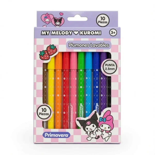 marcadores lavables melody kuromi primavera taiso