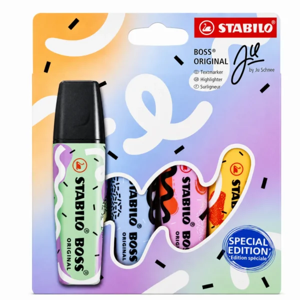 resaltador 4 colores stabilo boss special edition ju schnee