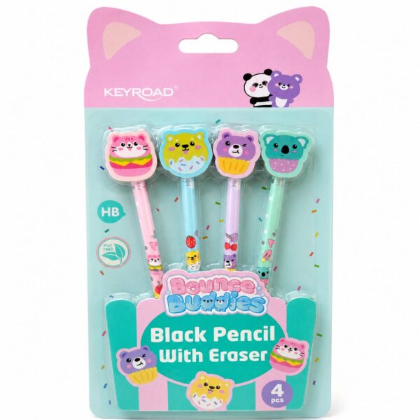 set lapices hb borrador bounce buddies keyroad pookie