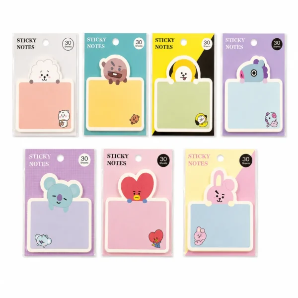 sticky notes bt21 notitas adhesivas kawaii taiso shop