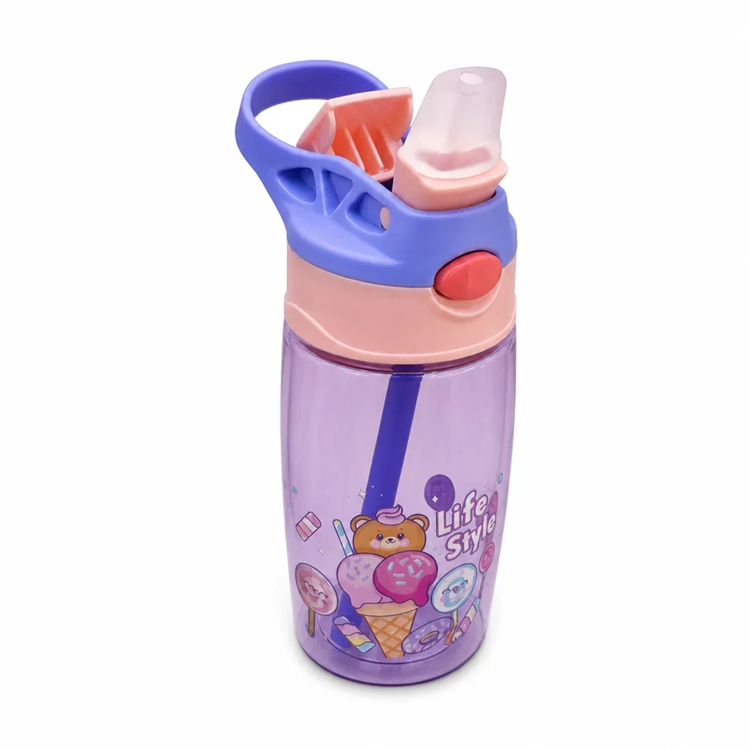 TOMATODO PLASTICO KOOL NIÑA LIFE IS SWEET 480ML BPA FREE - Imagen 2