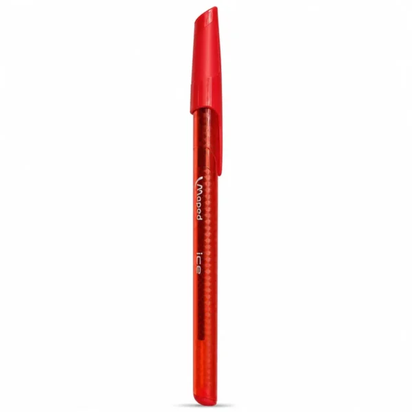 boligrafo maped ice rojo triangular punta media