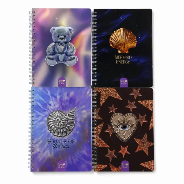 cuaderno universitario 100h cuadros love and shine